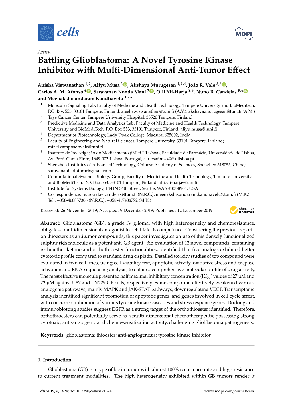 A Novel Tyrosine Kinase Inhibitor with Multi-Dimensional Anti-Tumor Effect