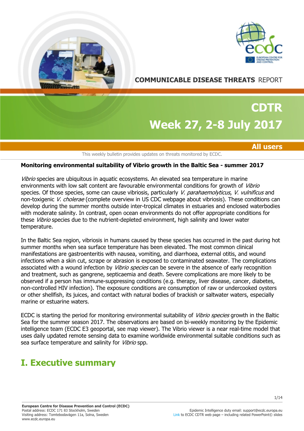 Week 27, 2-8 July 2017 CDTR