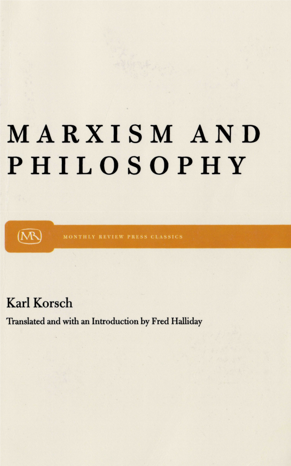 Marxism and Philosophy