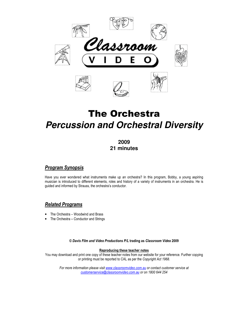 The Orchestra Percussion and Orchestral Diversity