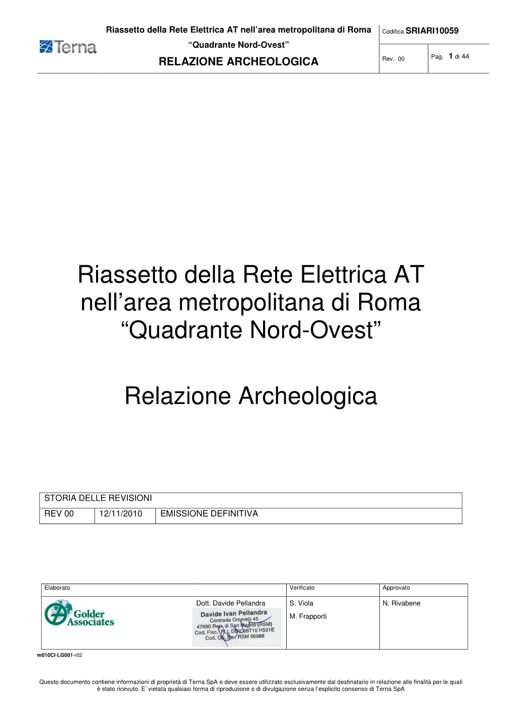 Riassetto Della Rete Elettrica at Nell'area Metropolitana Di Roma