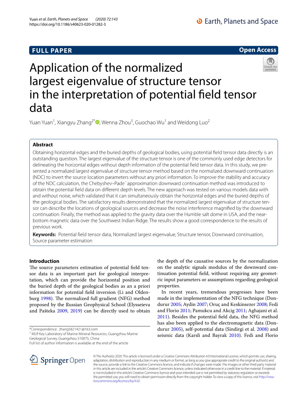 Application of the Normalized Largest Eigenvalue of Structure Tensor in The