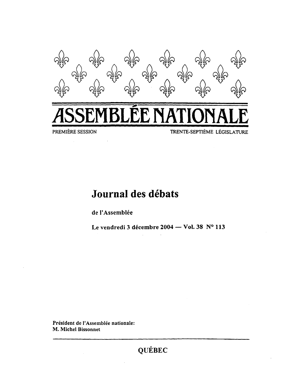 Assemblée Nationale Du Québec
