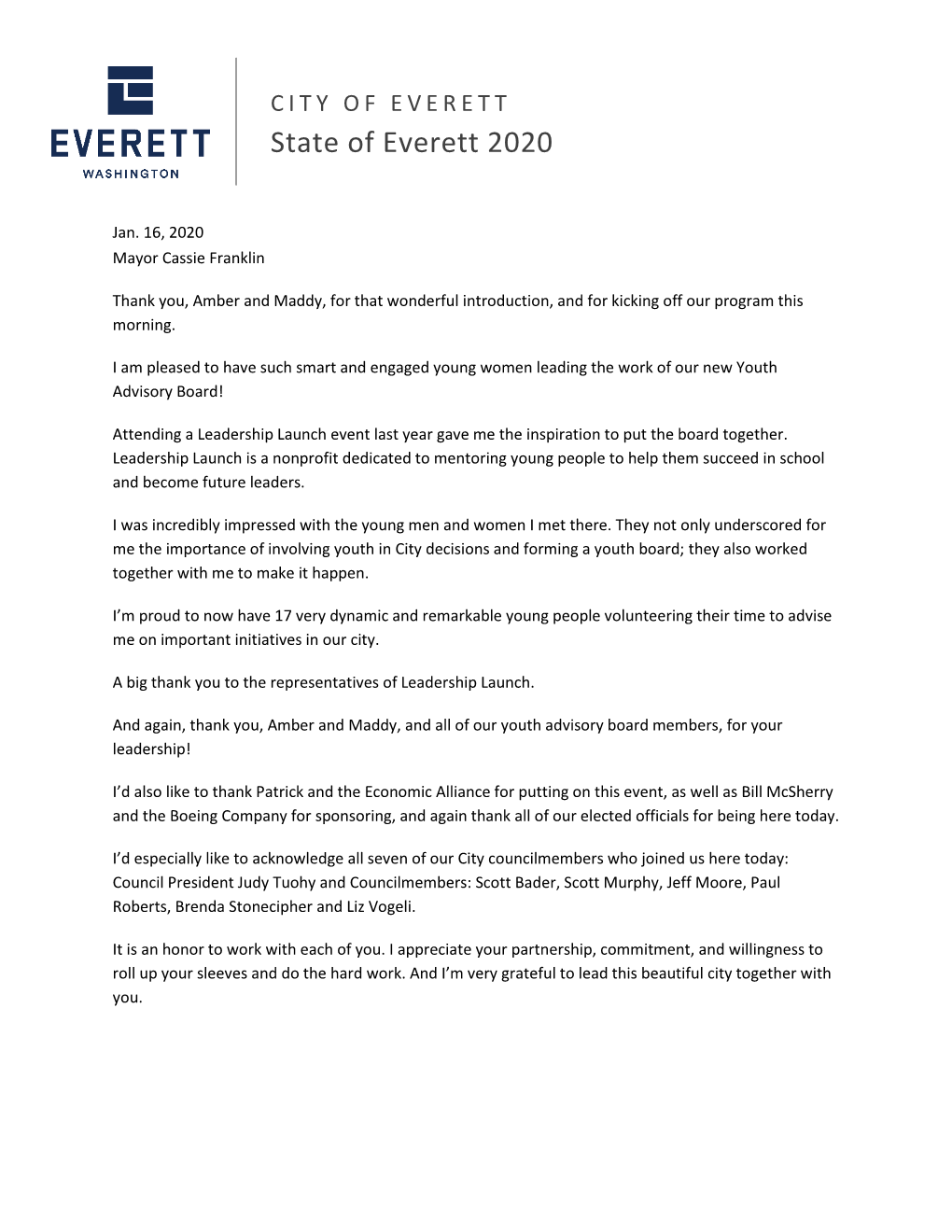 State of Everett 2020