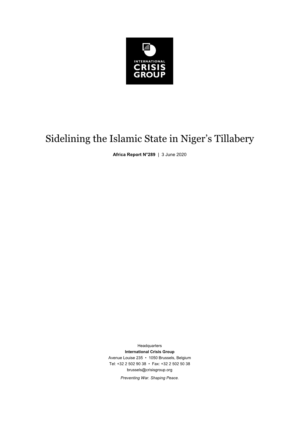 Sidelining the Islamic State in Niger's Tillabery