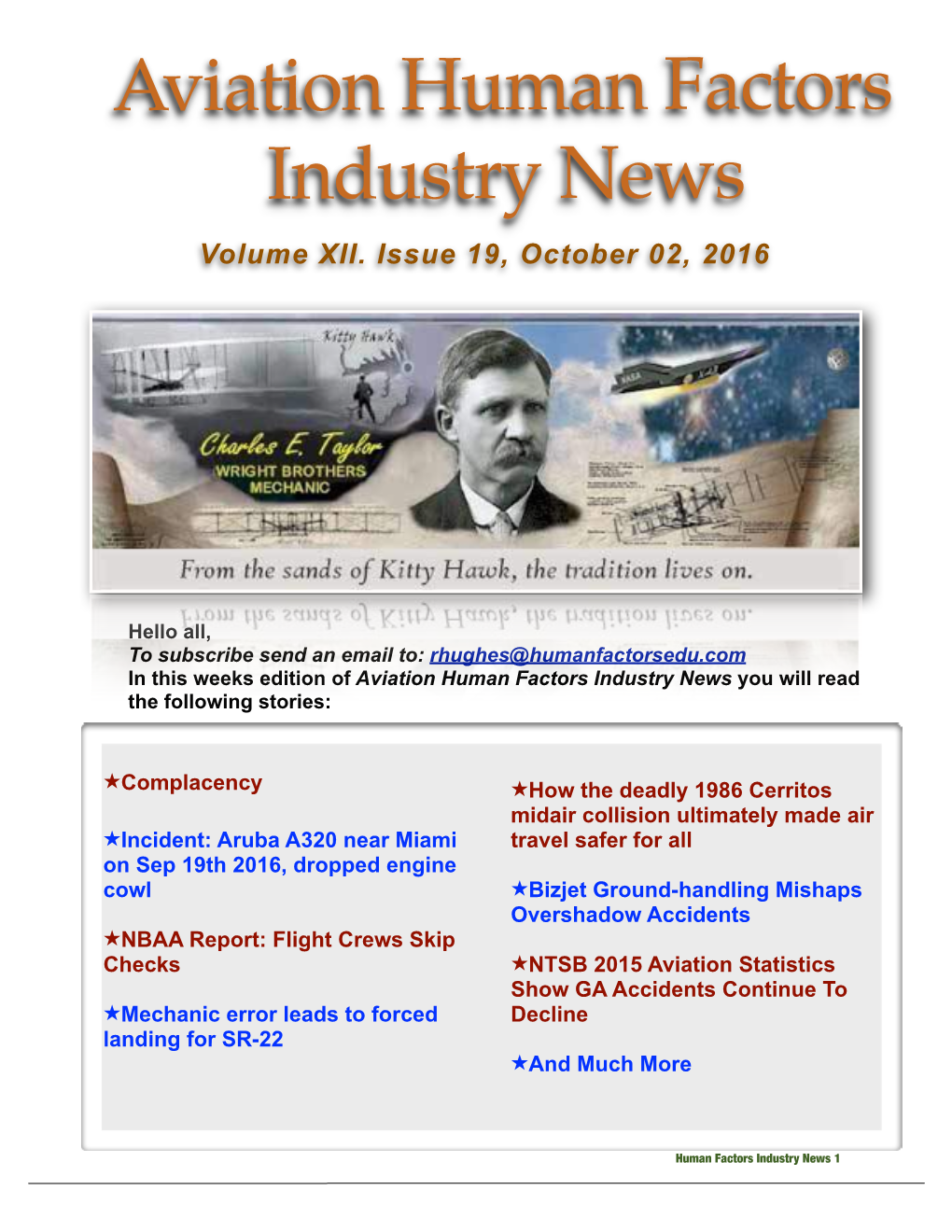 Human Factors Industry News ! Volume XII