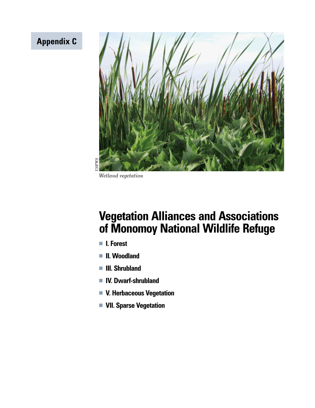 Vegetation Alliances and Associations of Monomoy National Wildlife Refuge ■■ I