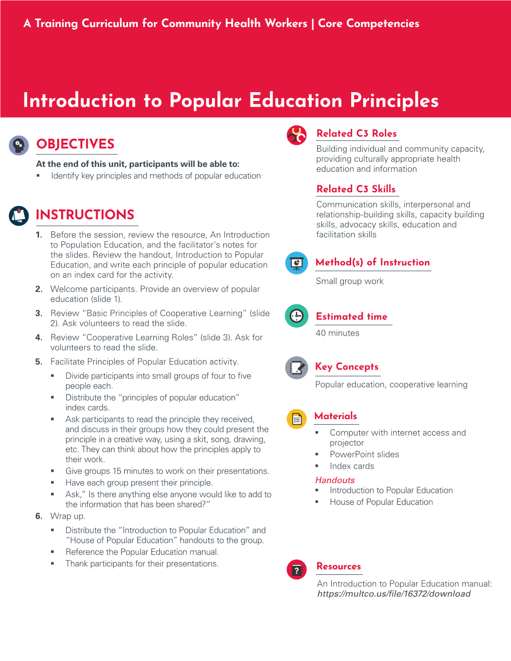 Introduction to Popular Education Principles