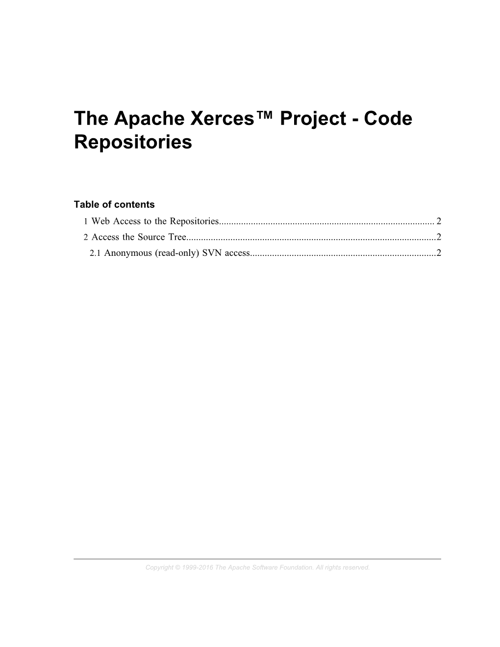 The Apache Xerces™ Project - Code Repositories