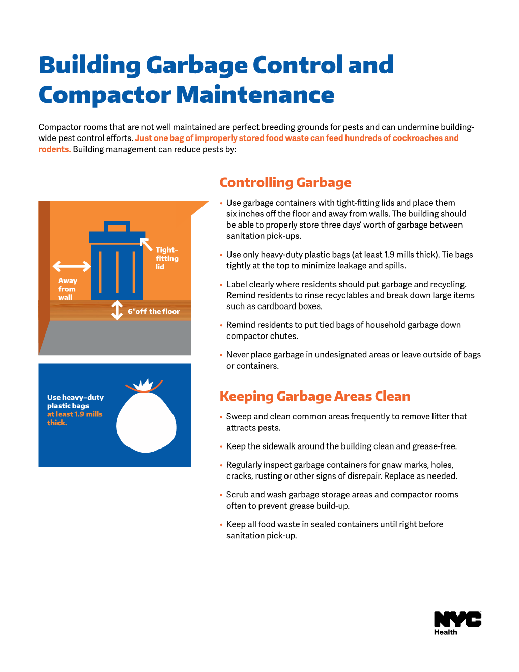 Building Garbage Control and Compactor Maintenance