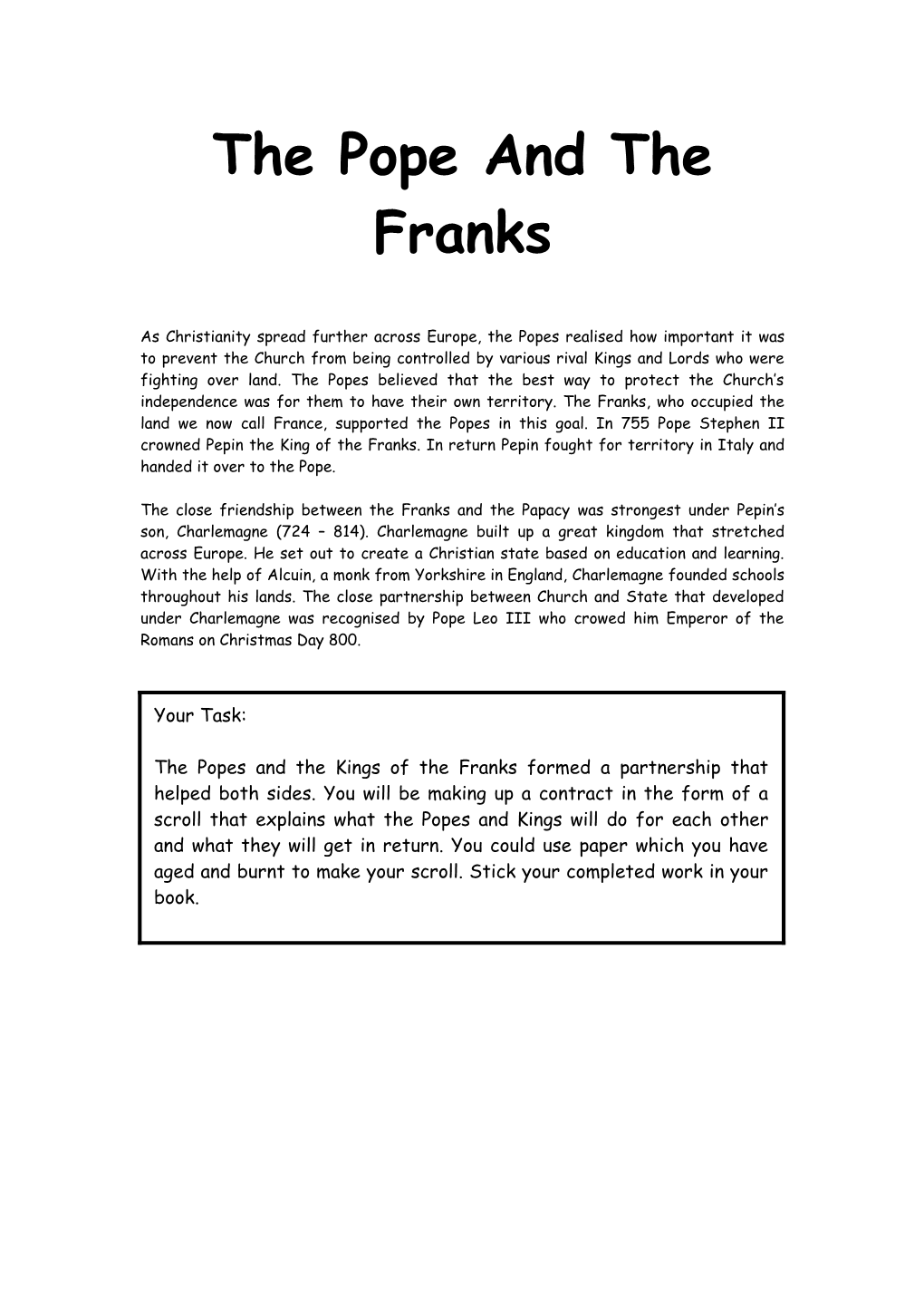 The Pope and the Franks