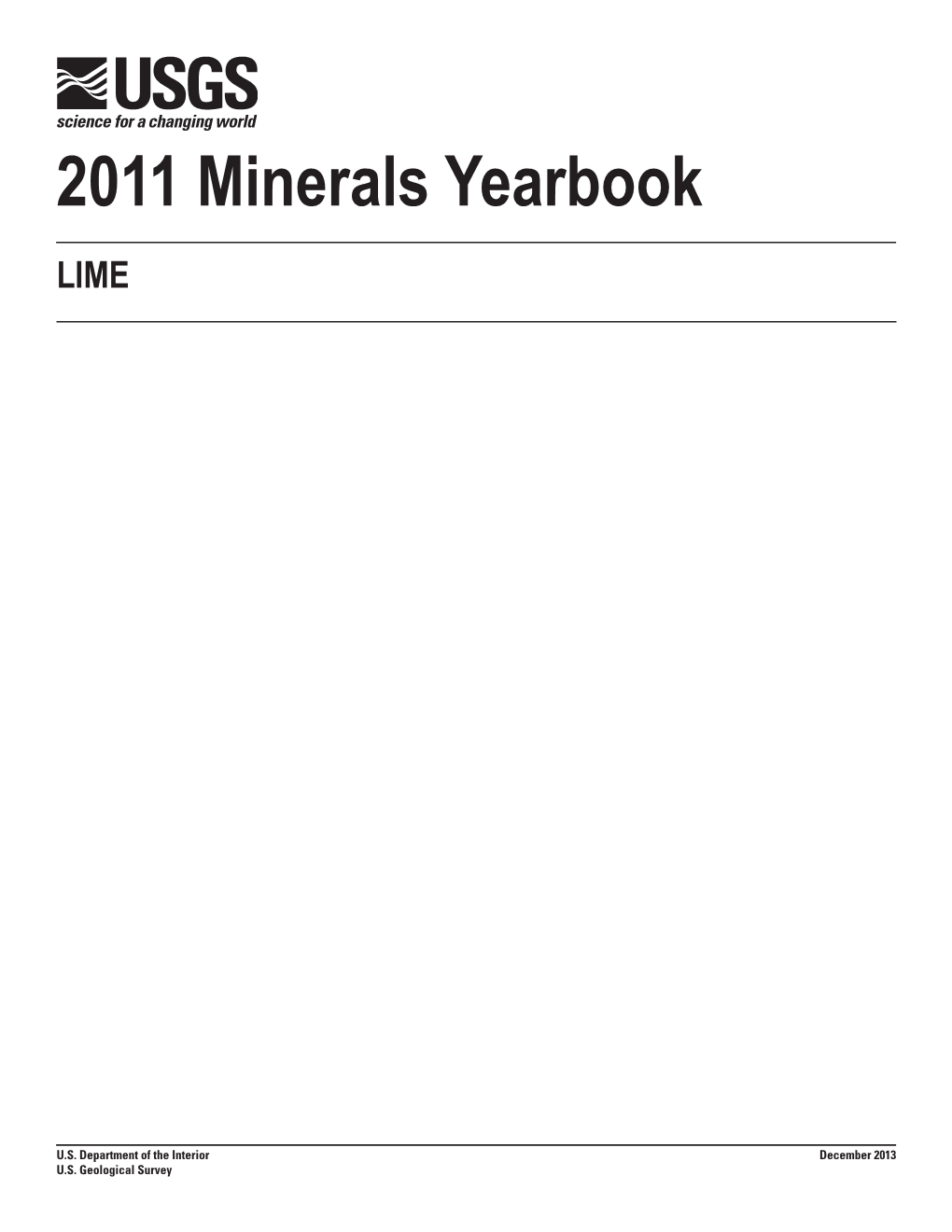 2011 Minerals Yearbook LIME
