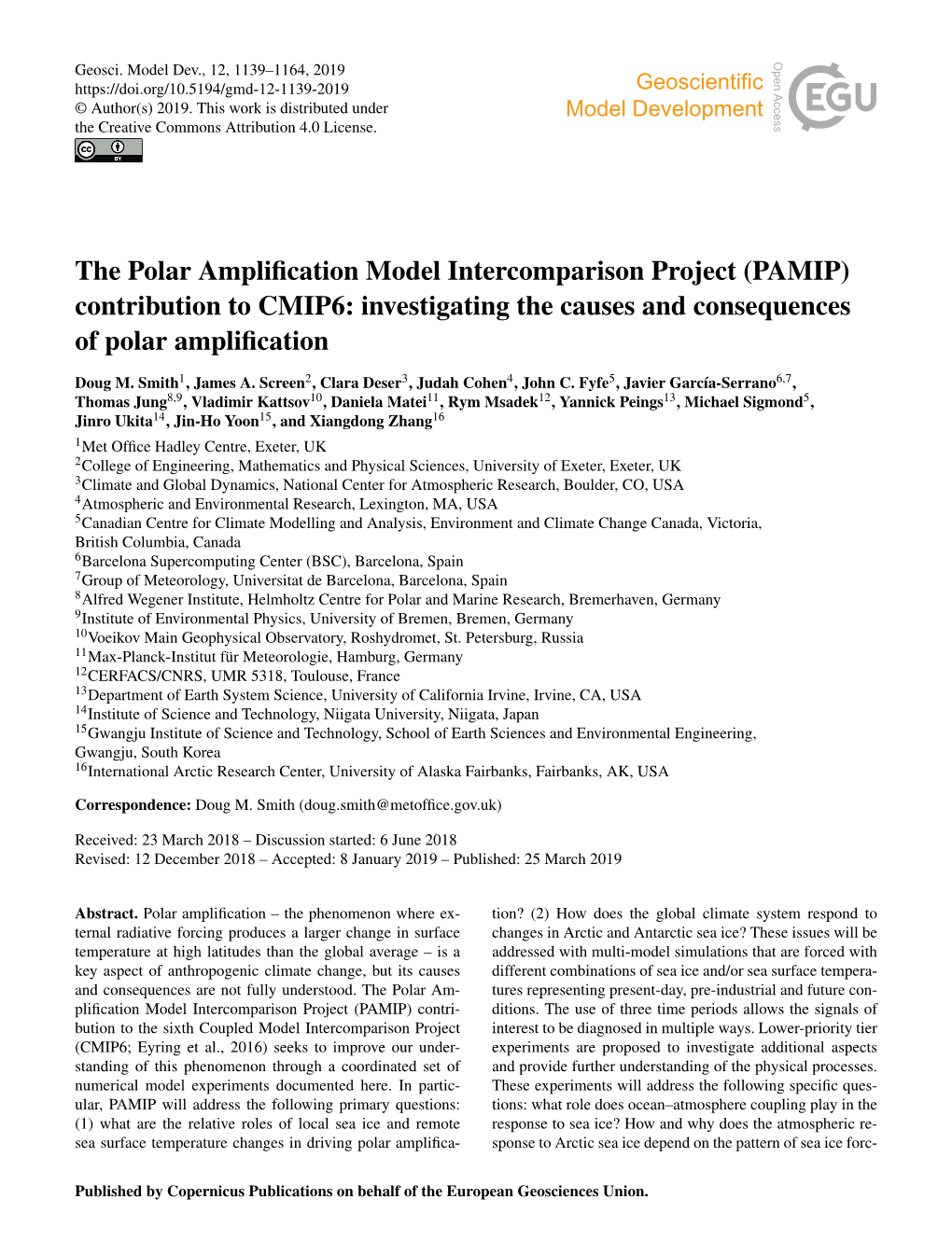 The Polar Amplification Model Intercomparison Project