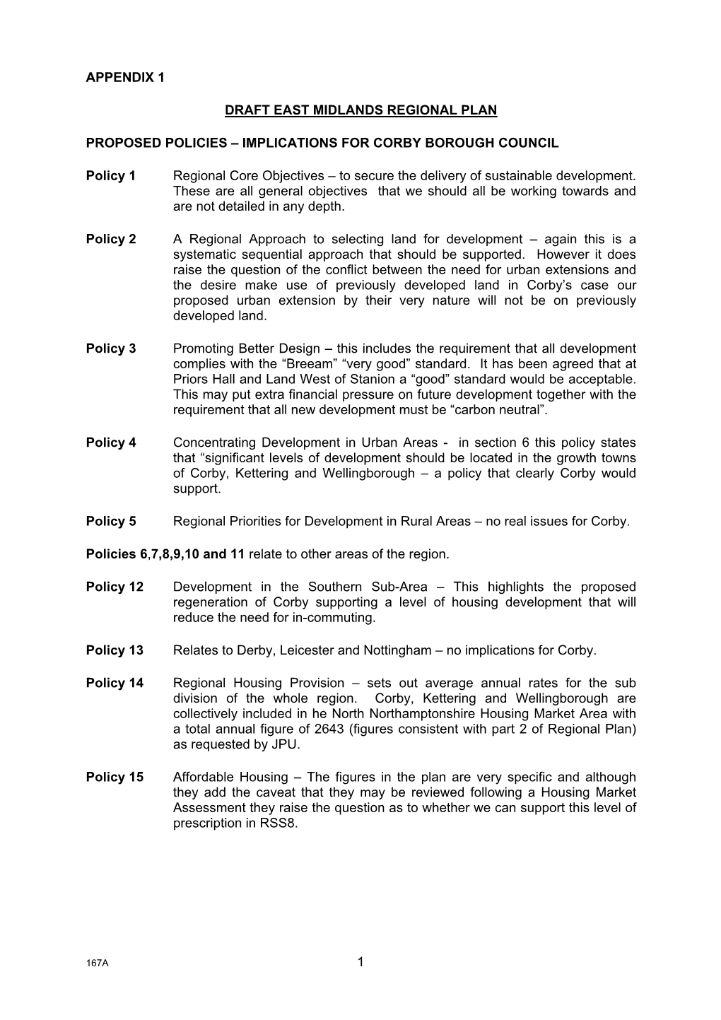 Consultation Draft of East Midlands Regional Plan (Rss8)