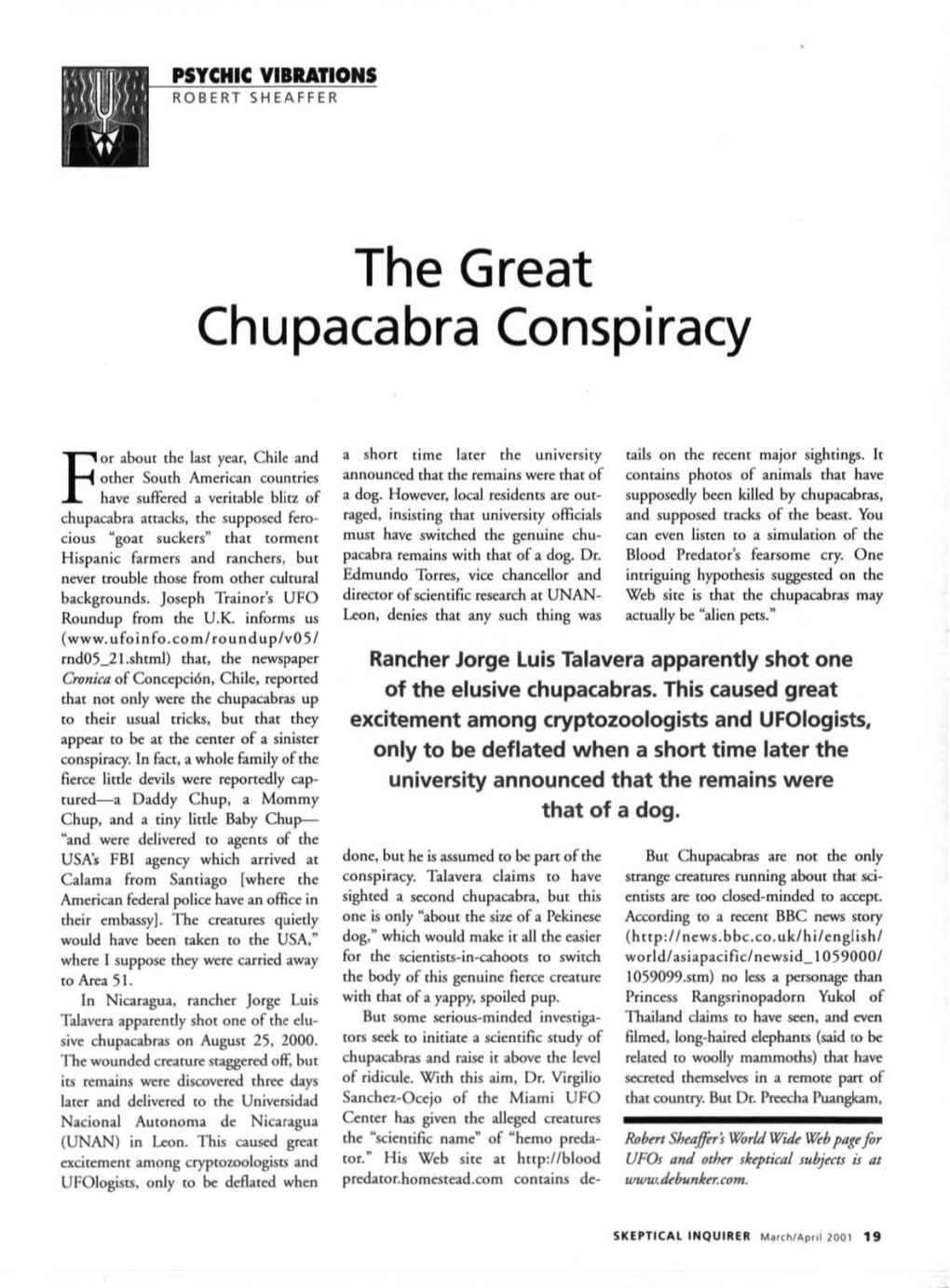 The Great Chupacabra Conspiracy