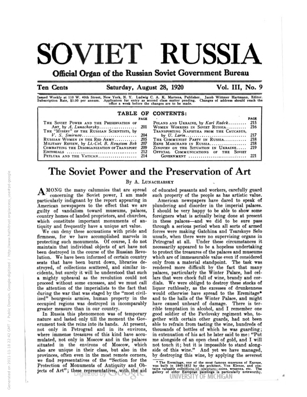 Soviet Russia. V.3 1920 Jul-Dec