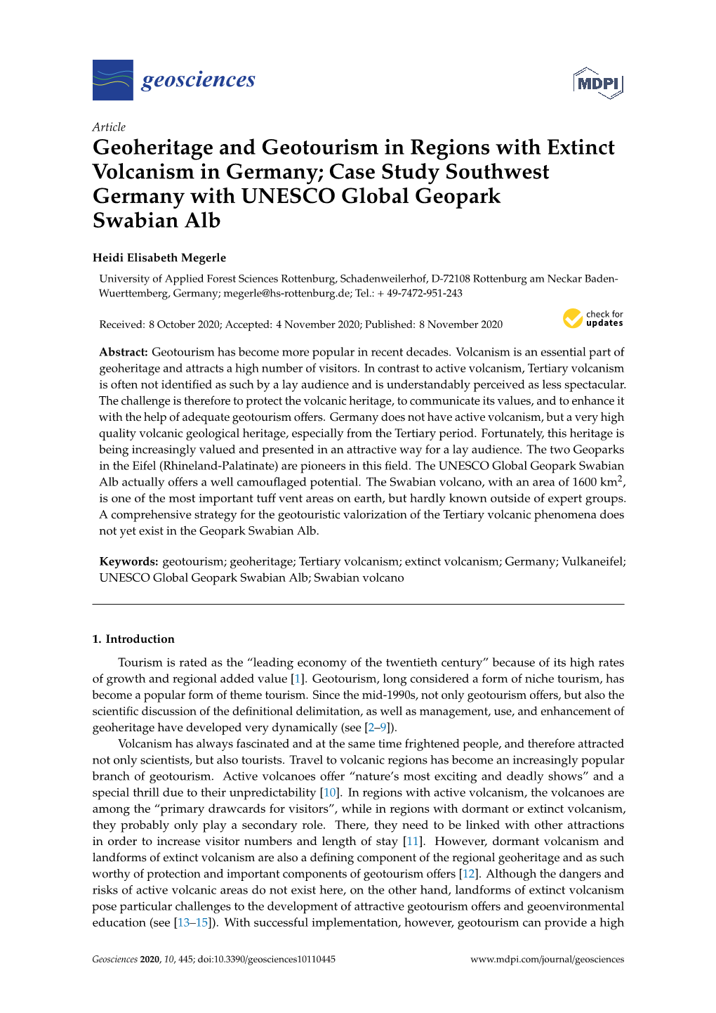 Case Study Southwest Germany with UNESCO Global Geopark Swabian Alb