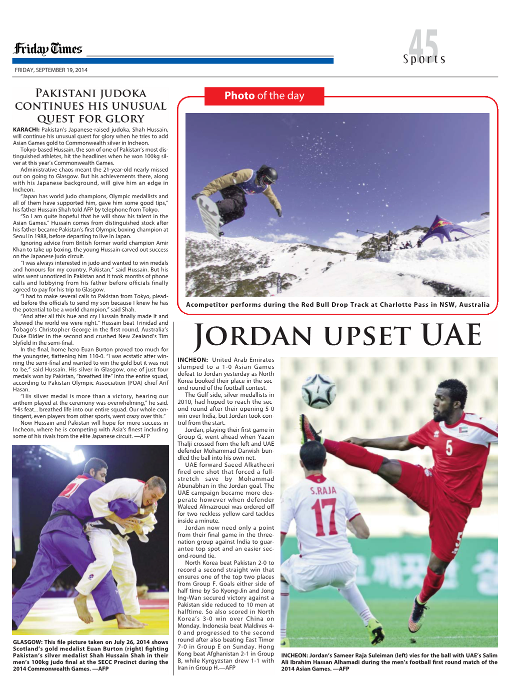 Jordan Upset UAE Slyfield in the Semi-Final