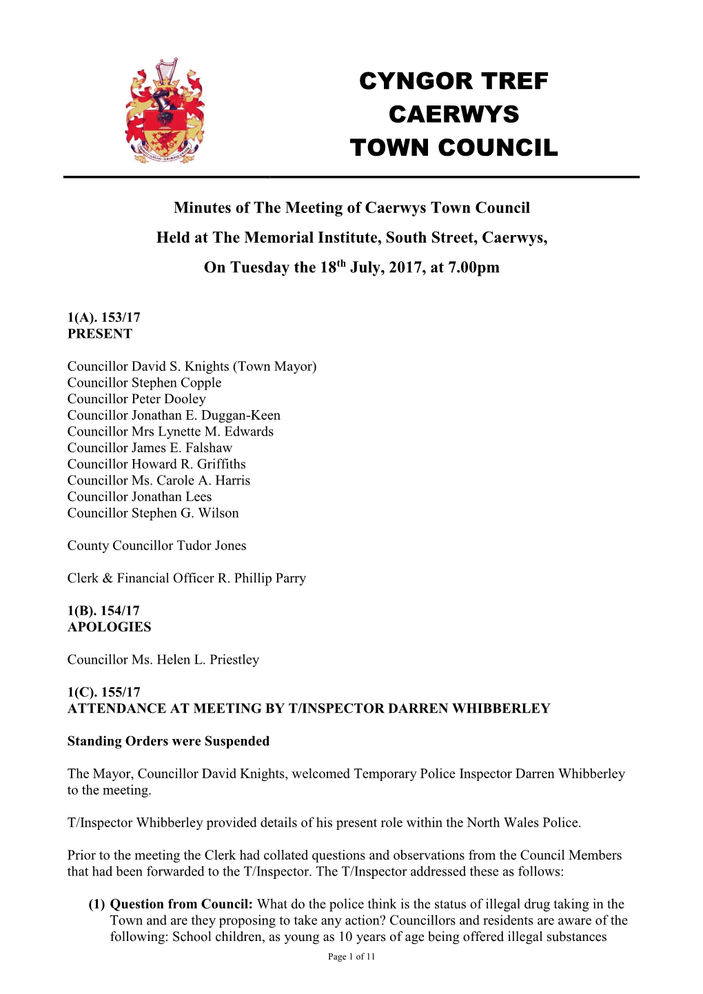 Cyngor Tref Caerwys Town Council