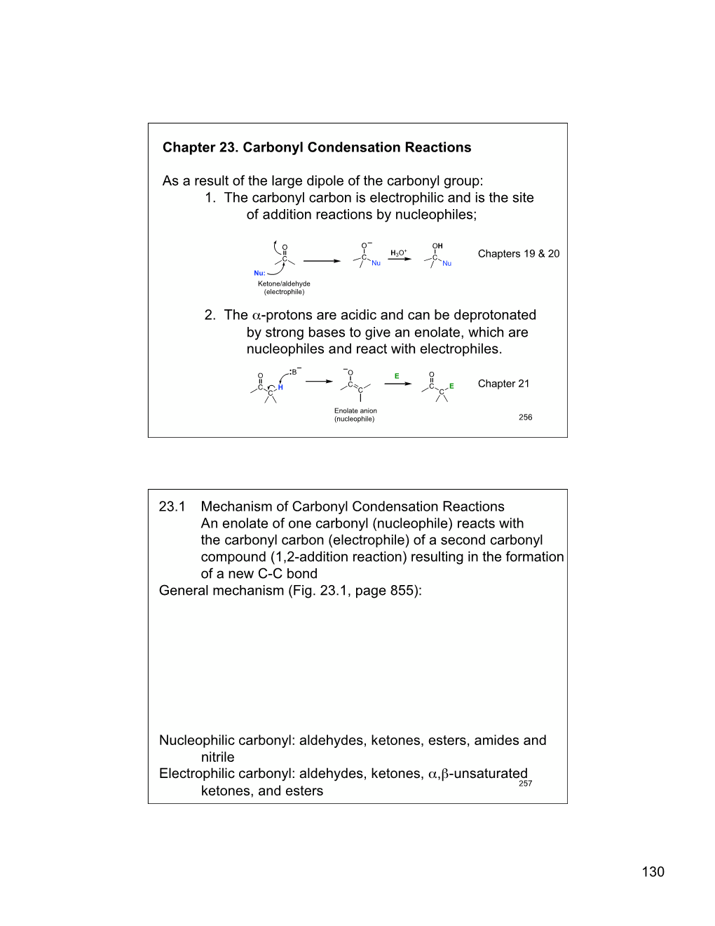 Chapter 23. Carbonyl Condensation Reactions