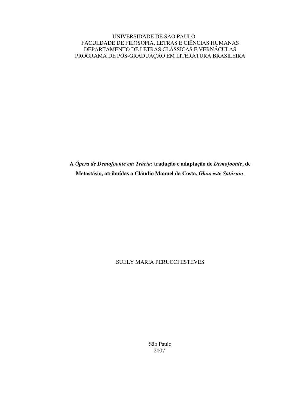 A Ã“Pera De Demofoonte Em Trã¡Cia: Traduã§Ã£O E Adaptaã§Ã£O De