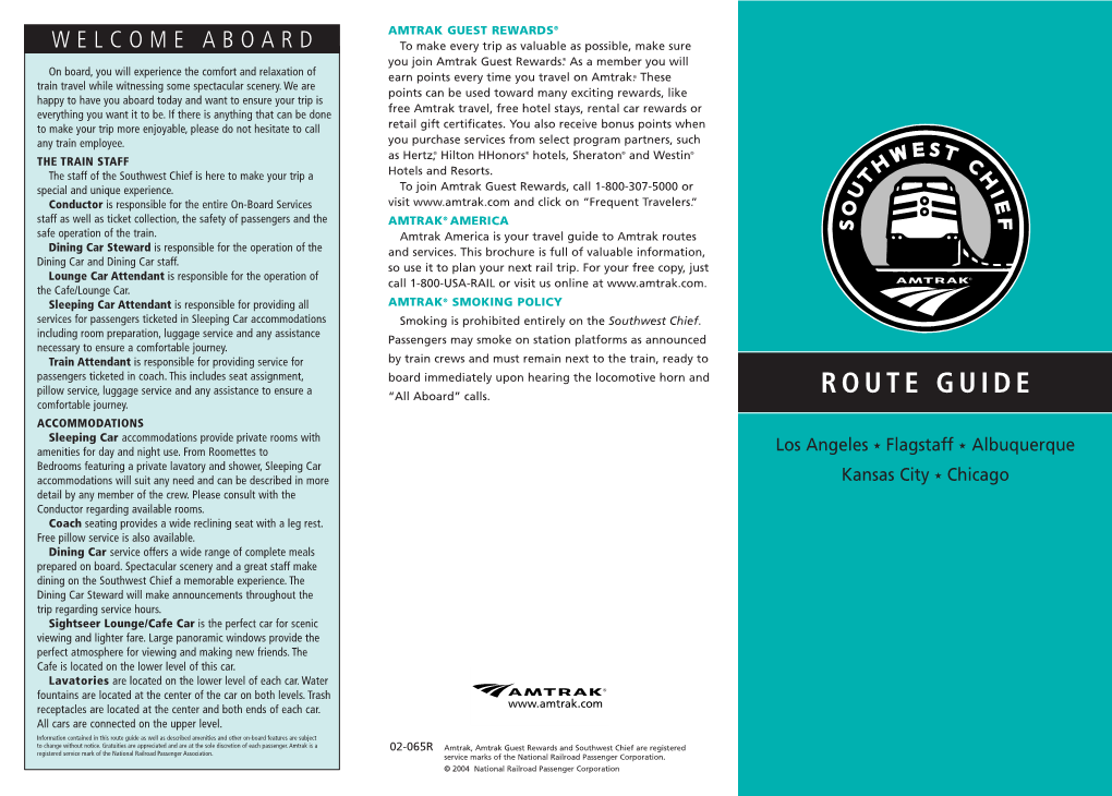 ROUTE GUIDE Comfortable Journey