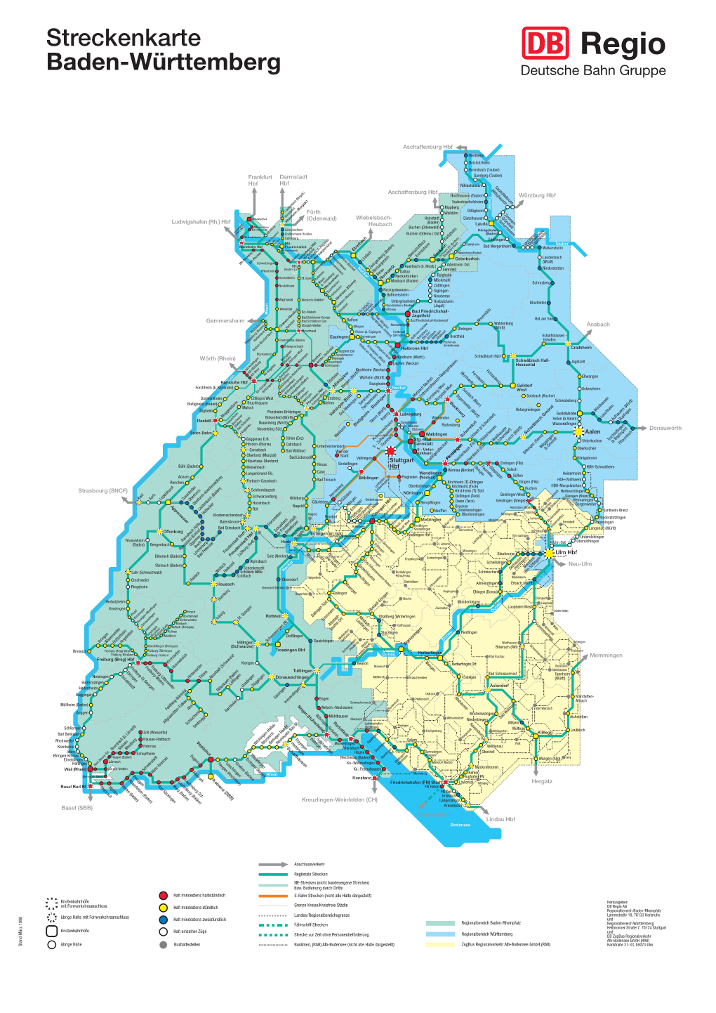 Streckenkarte Baden-Württemberg