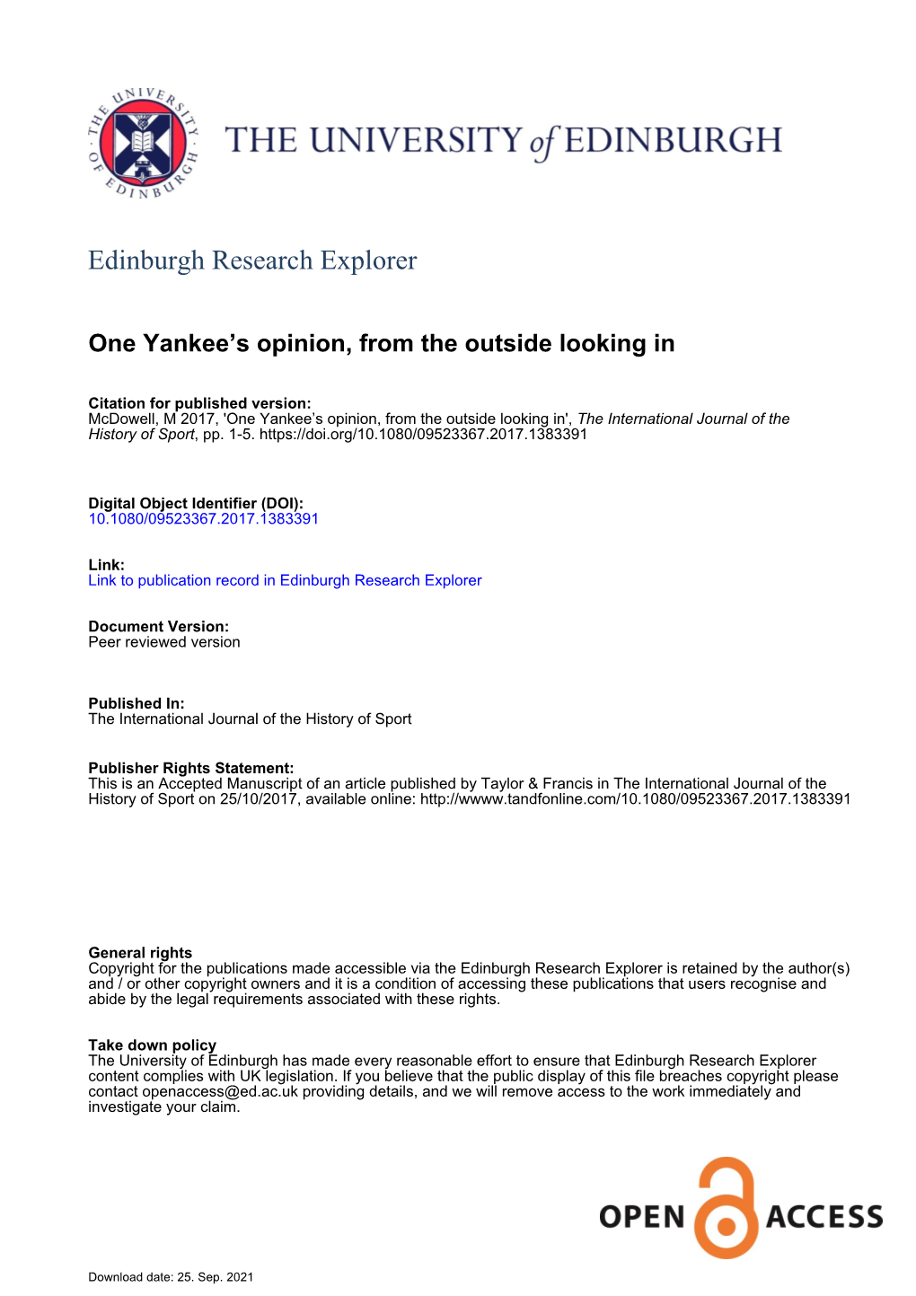 Edinburgh Research Explorer