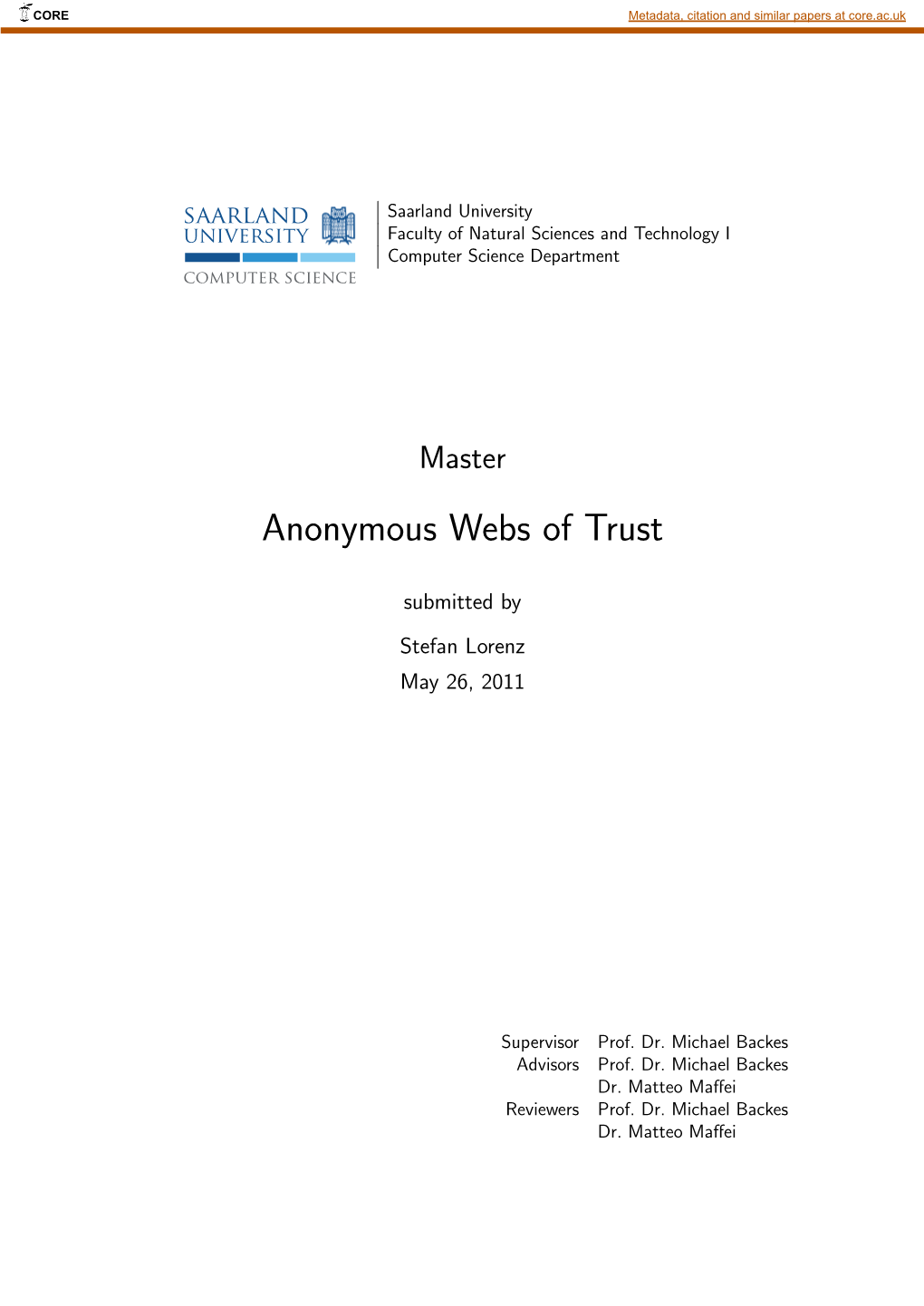 Anonymous Webs of Trust