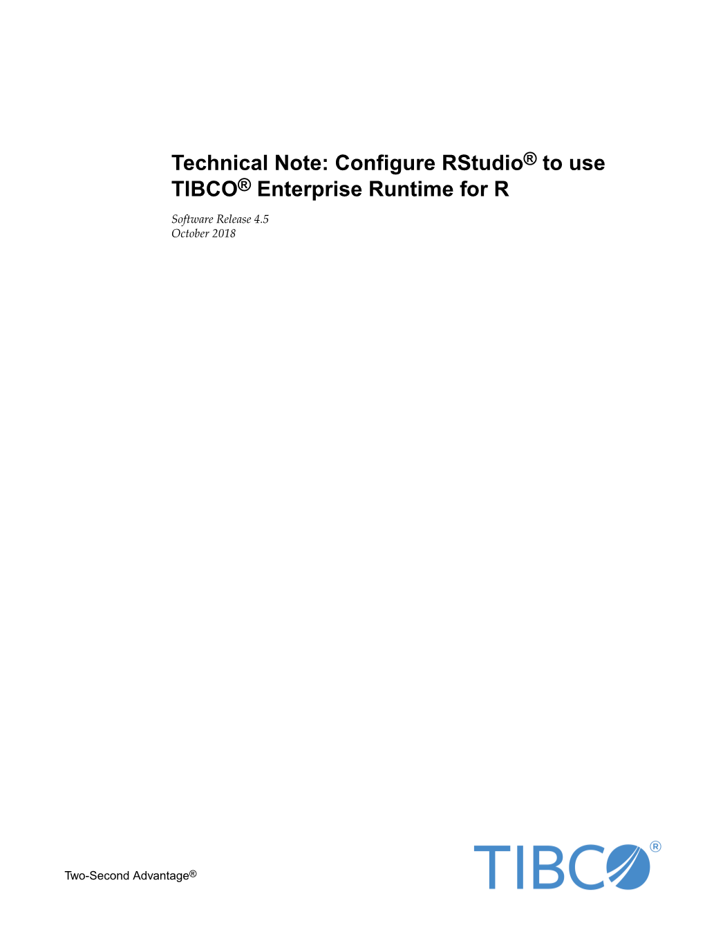 Configure Rstudio® to Use TIBCO® Enterprise Runtime for R