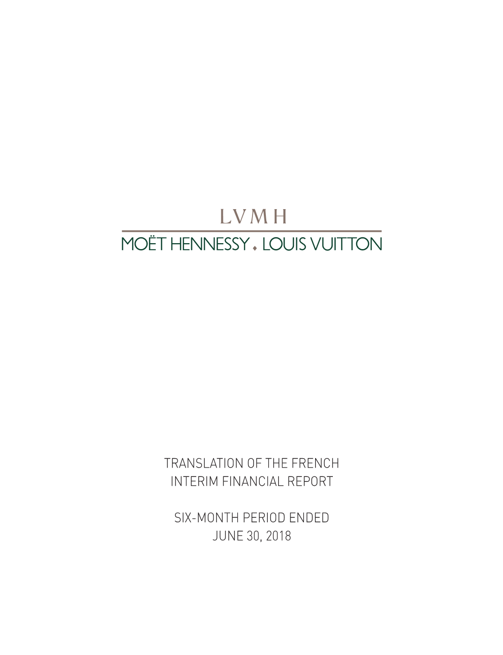 Translation of the French Interim Financial Report Six