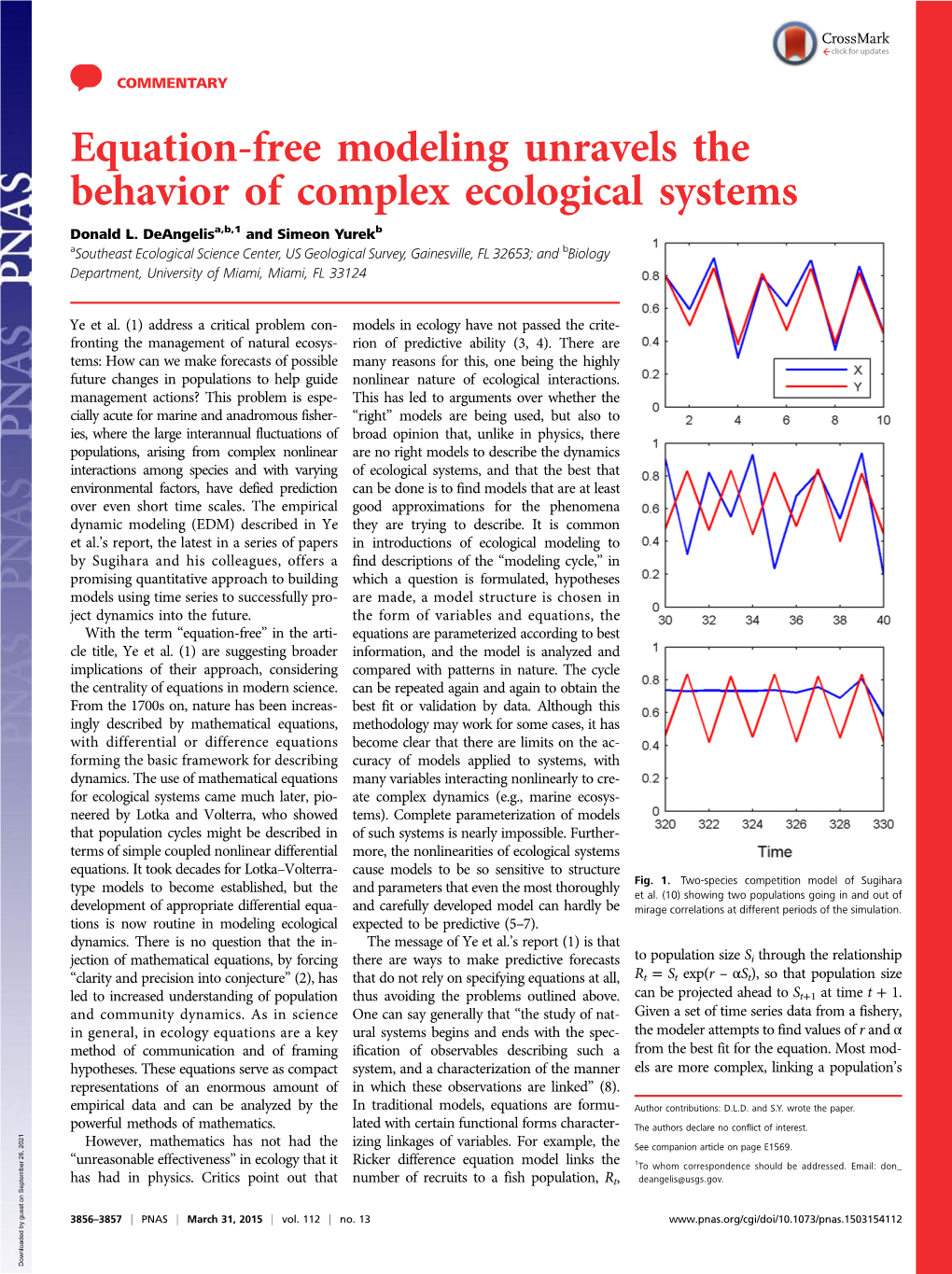 Equation-Free Modeling Unravels the Behavior of Complex Ecological Systems Donald L