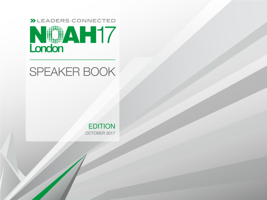 NOAH17 London Speaker Book