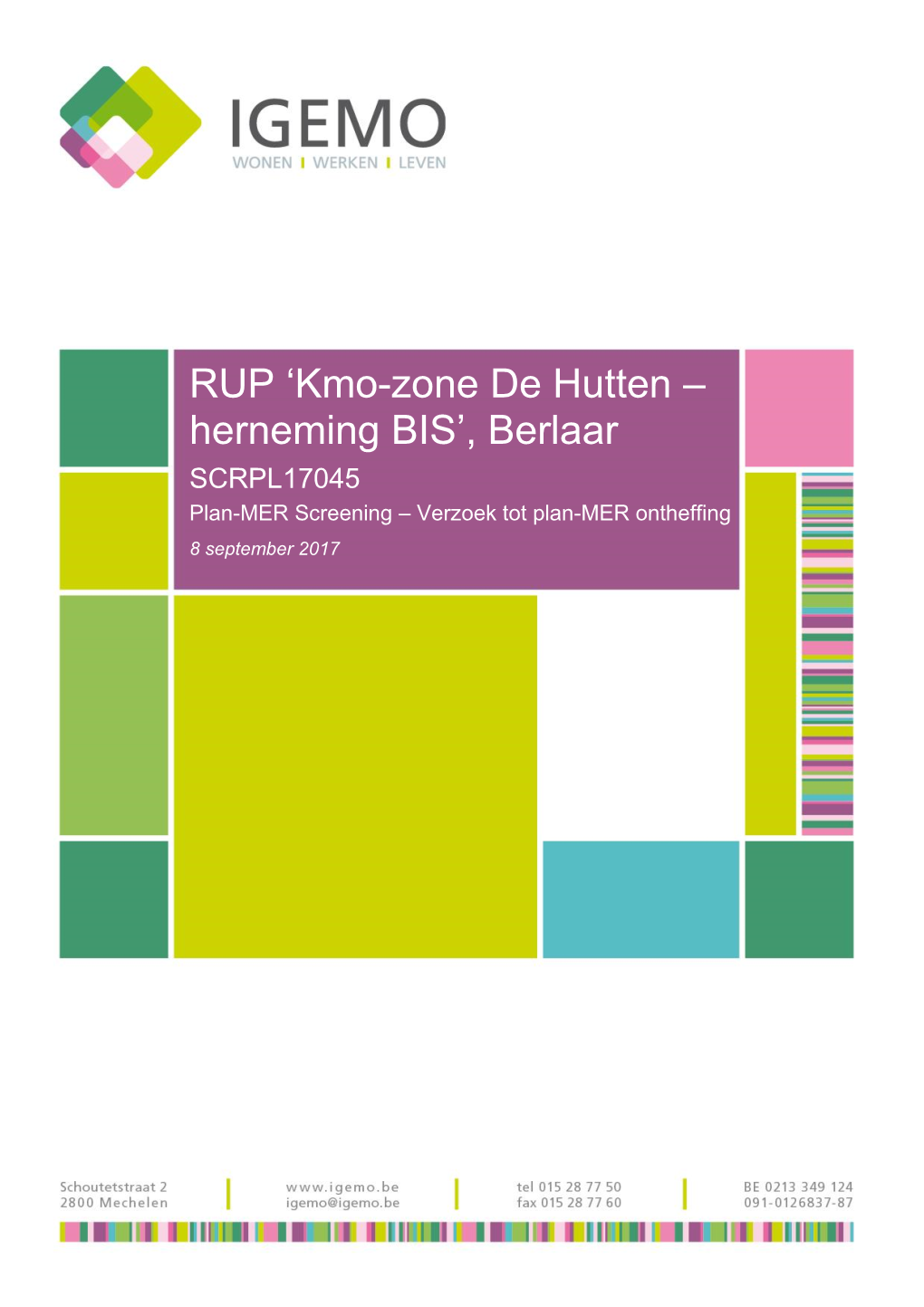 RUP 'Kmo-Zone De Hutten – Herneming BIS', Berlaar