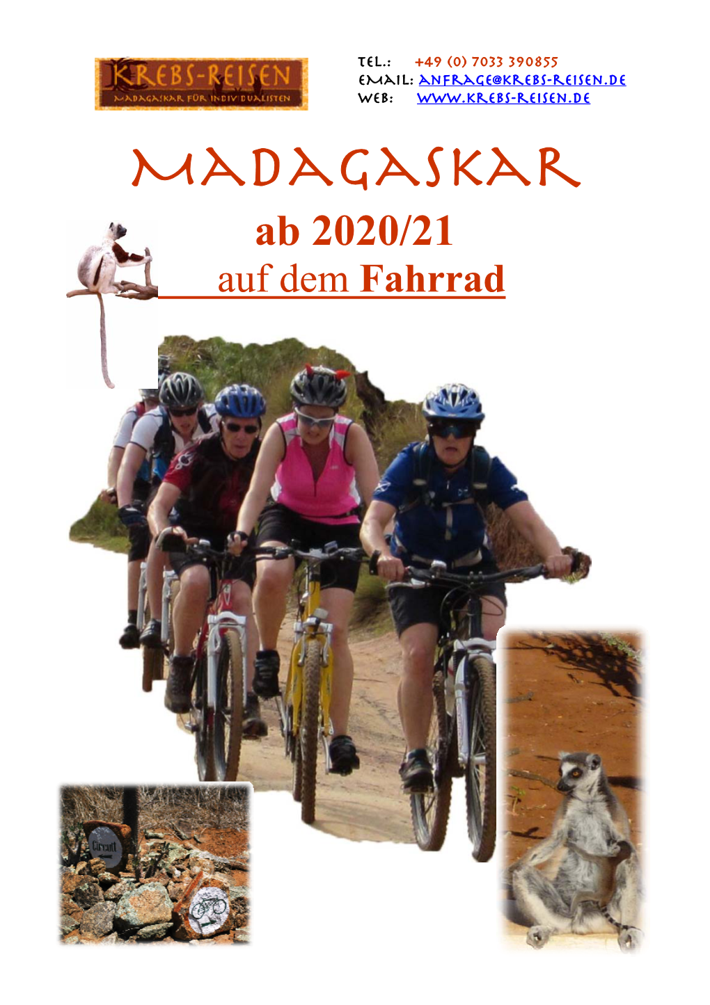 Krebs-Reisen Madagaskar Mit Dem Rad Auf Dem Weg in Den Süden