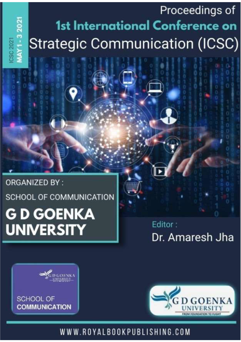 School of Communication GD GOENKA UNIVERSITY Editor Dr