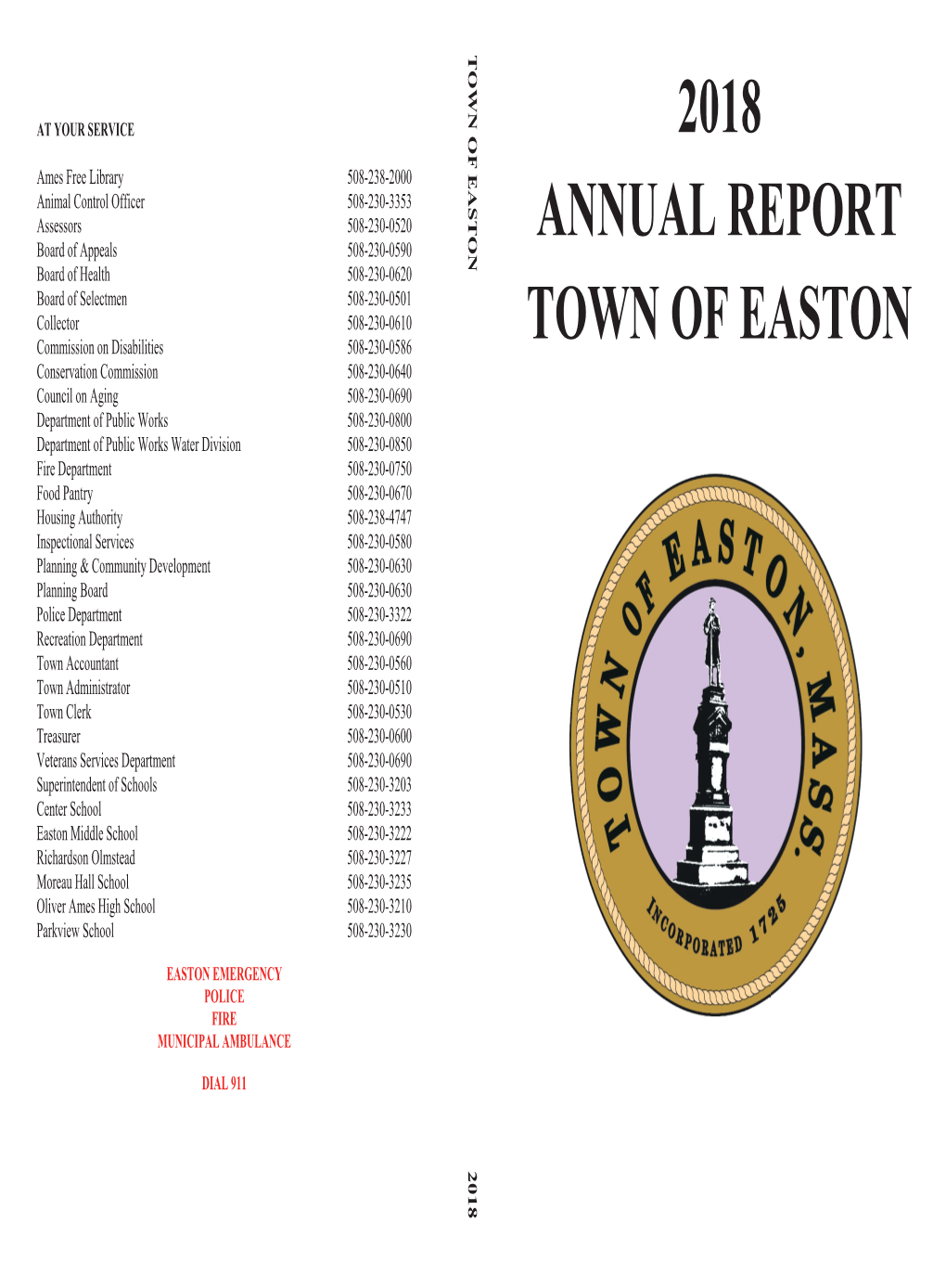 2018 Annual Report Town of Easton