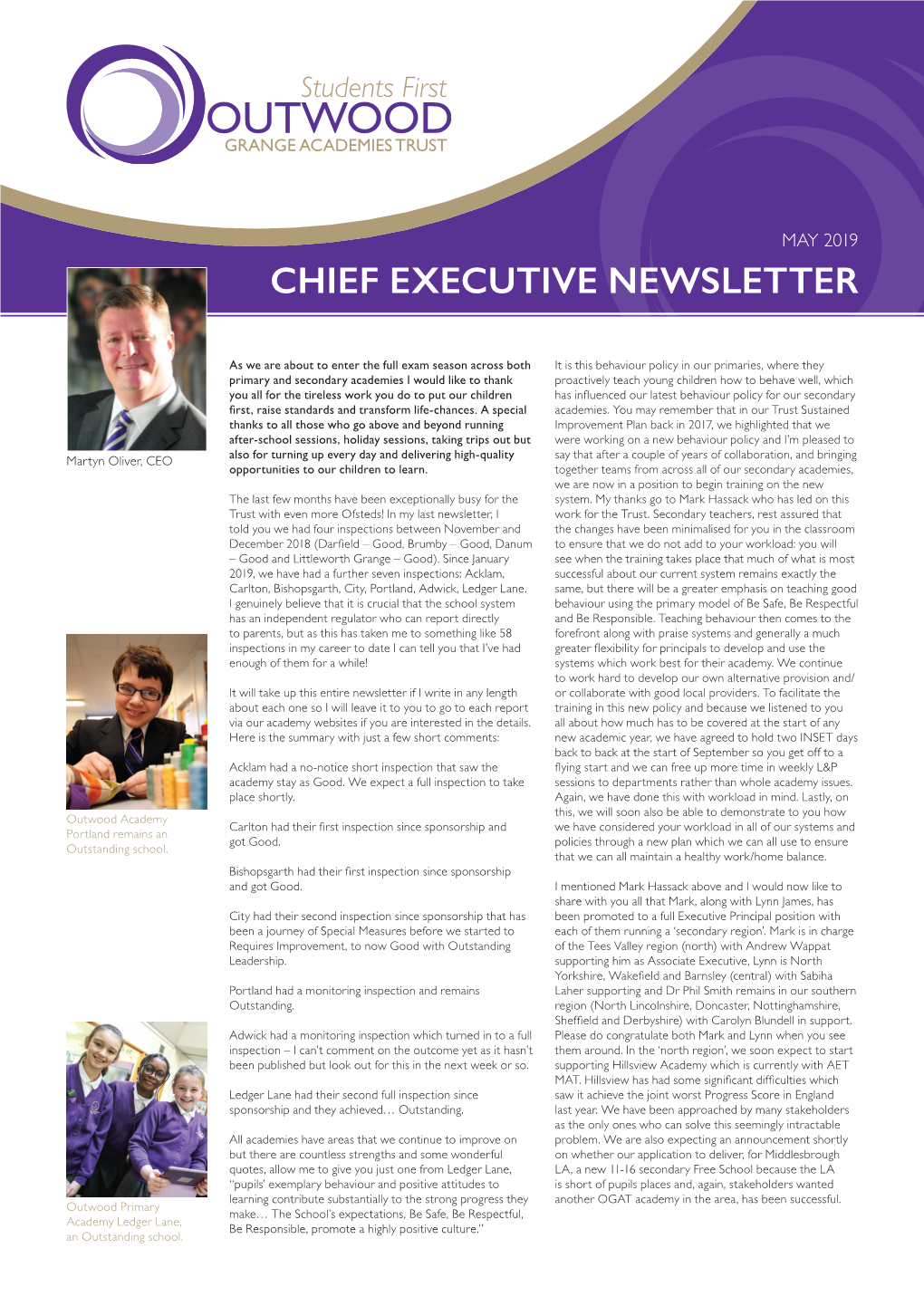 Chief Executive Newsletter