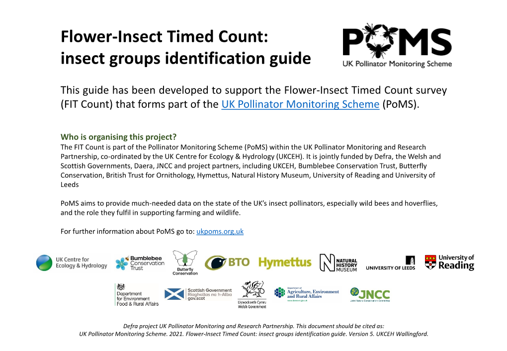 Guide to Recognising the Insect Groups You Need to Count