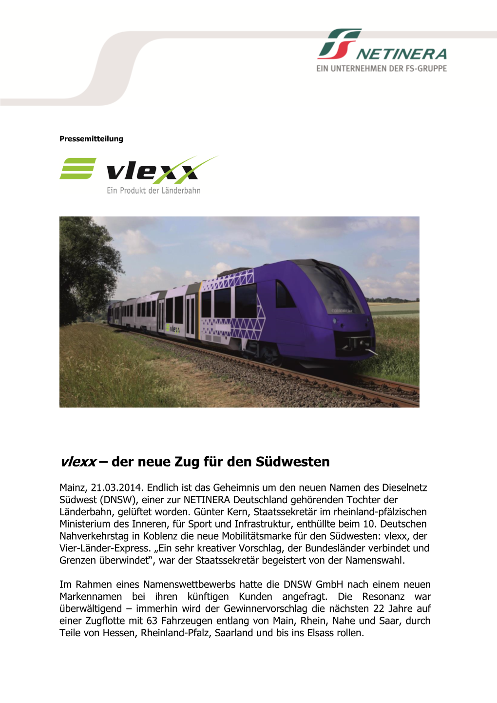 Vlexx – Der Neue Zug Für Den Südwesten