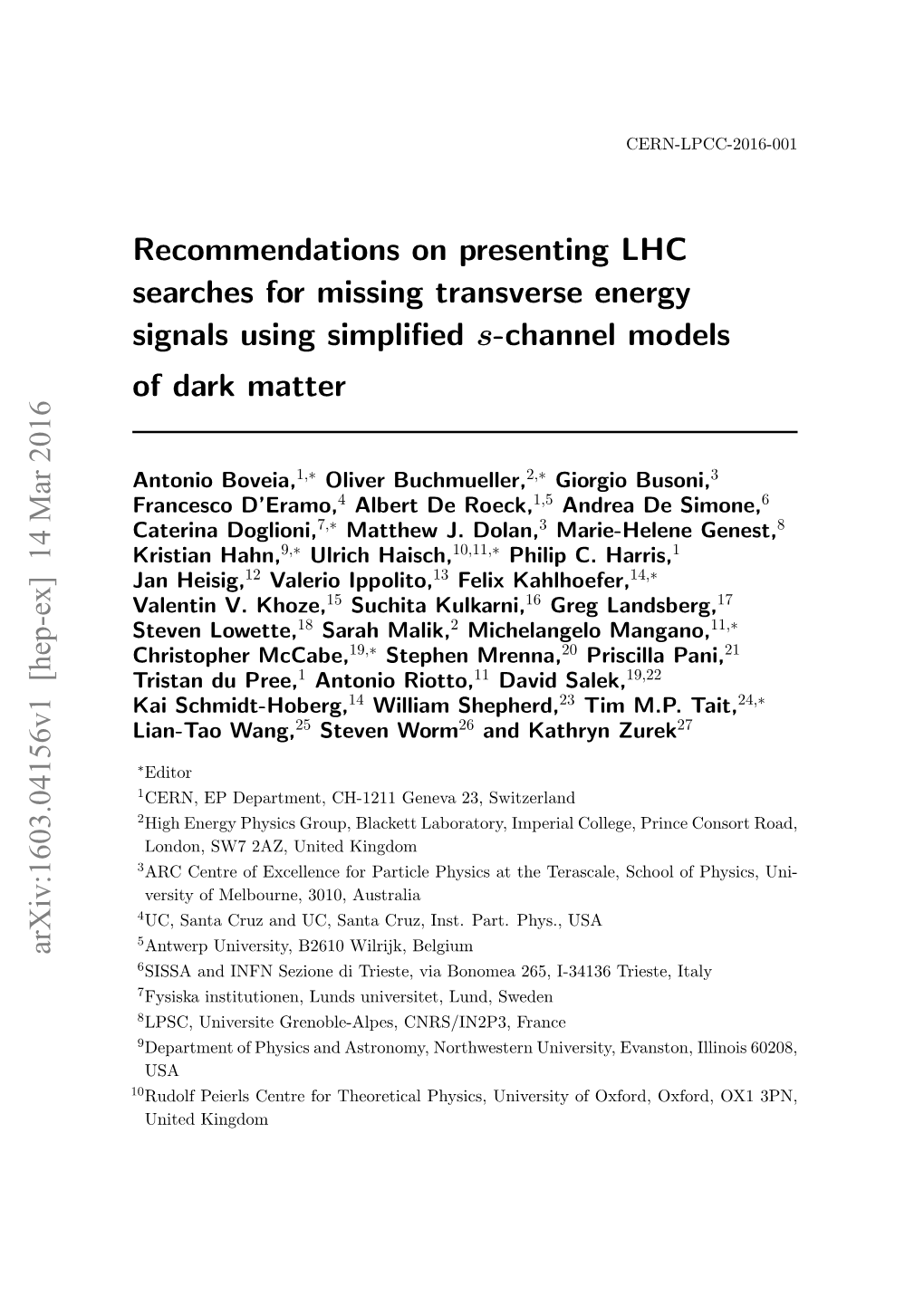 Recommendations on Presenting LHC Searches for Missing Transverse Energy Signals Using Simplified S-Channel Models of Dark Matte