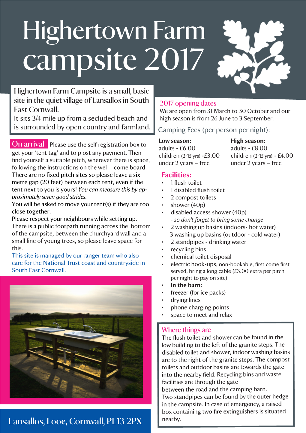 Highertown Farm Campsite 2017