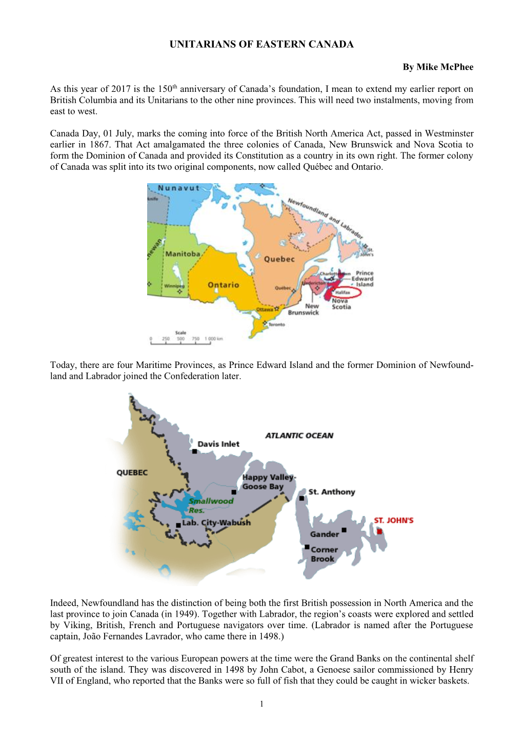 Unitarians of Eastern Canada