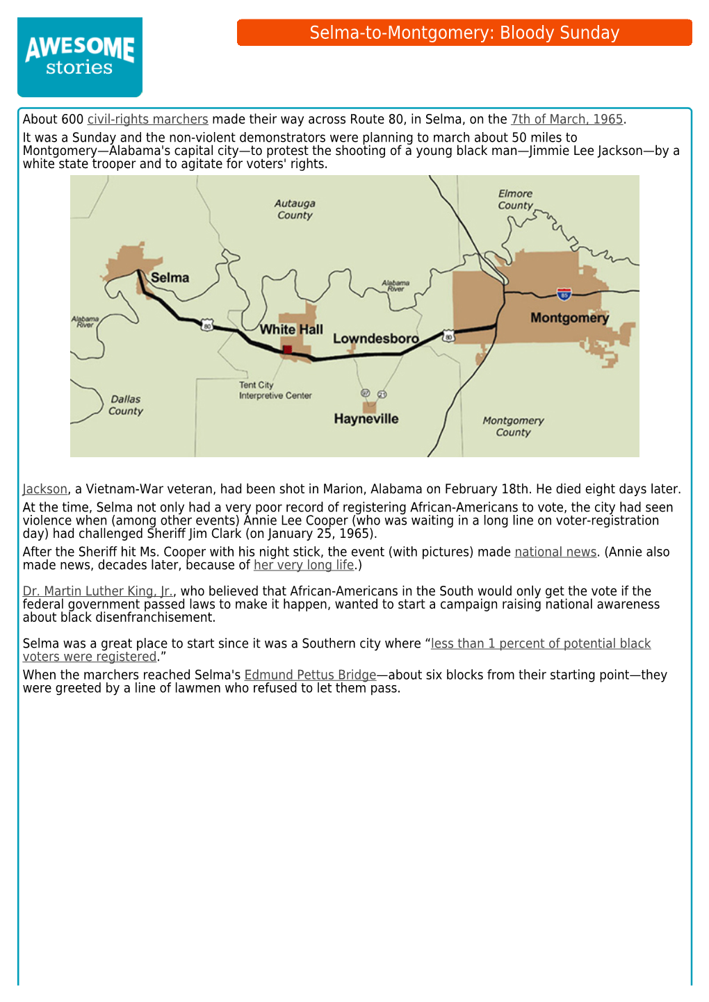 Selma-To-Montgomery: Bloody Sunday