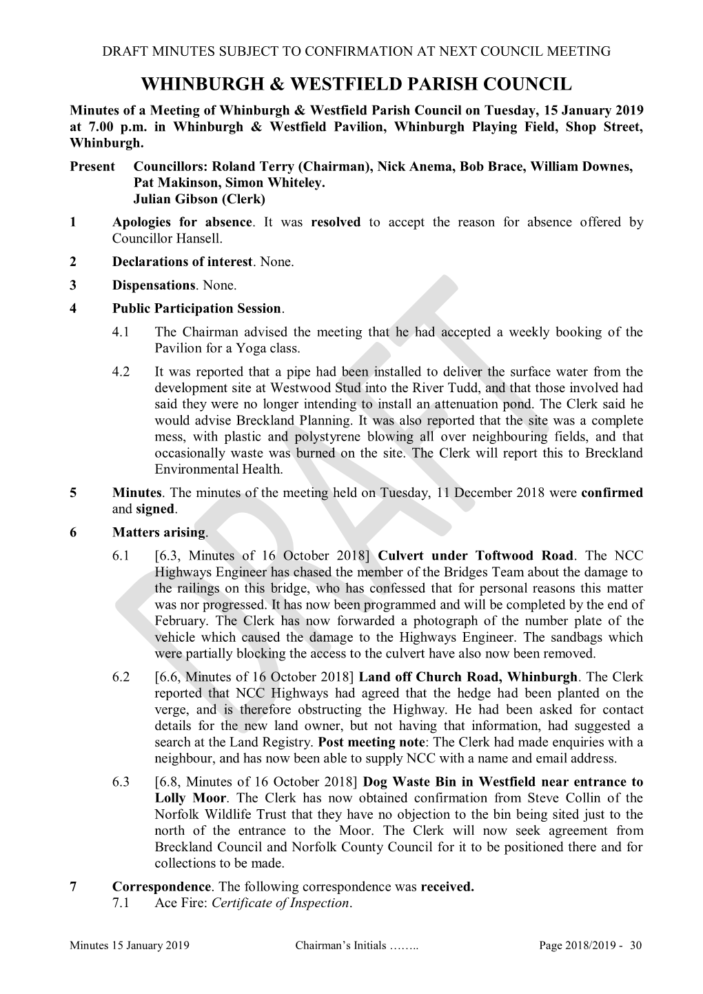 Wretham Parish Council