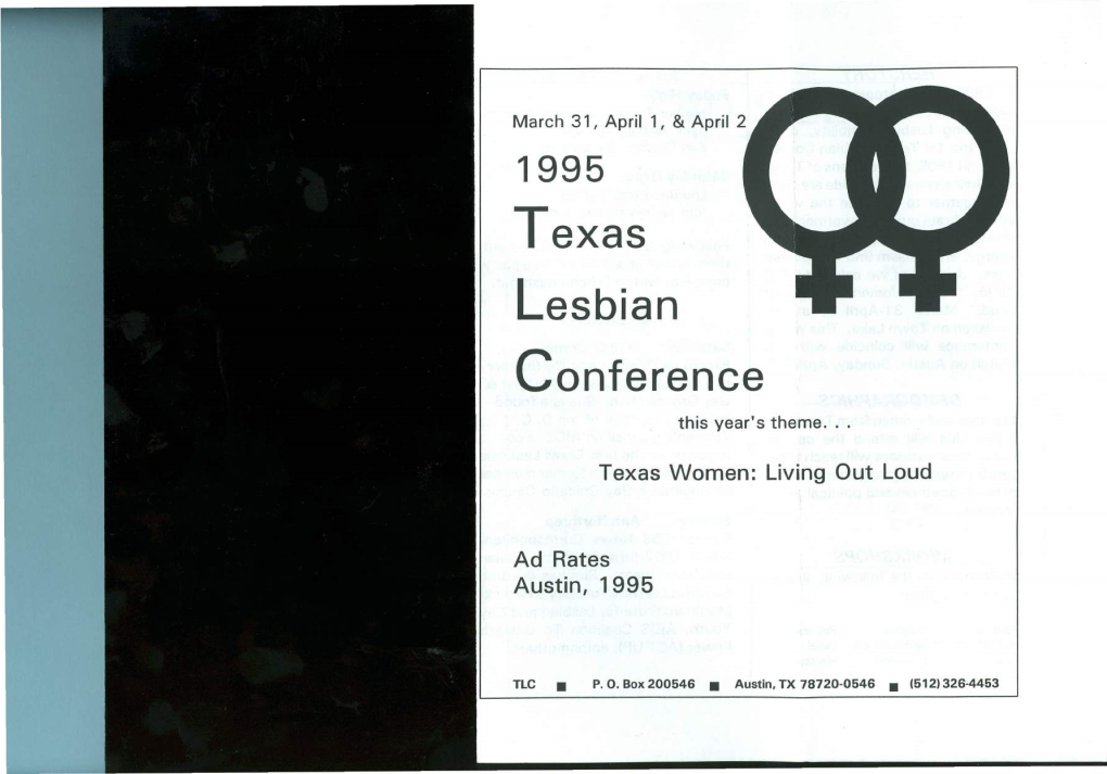 Texas Lesbian Conference This Year's Theme