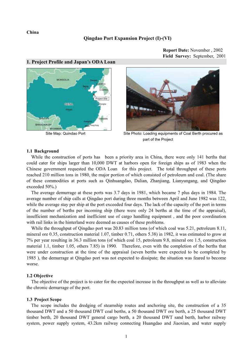 Qingdao Port Expansion Project (I)-(VI)