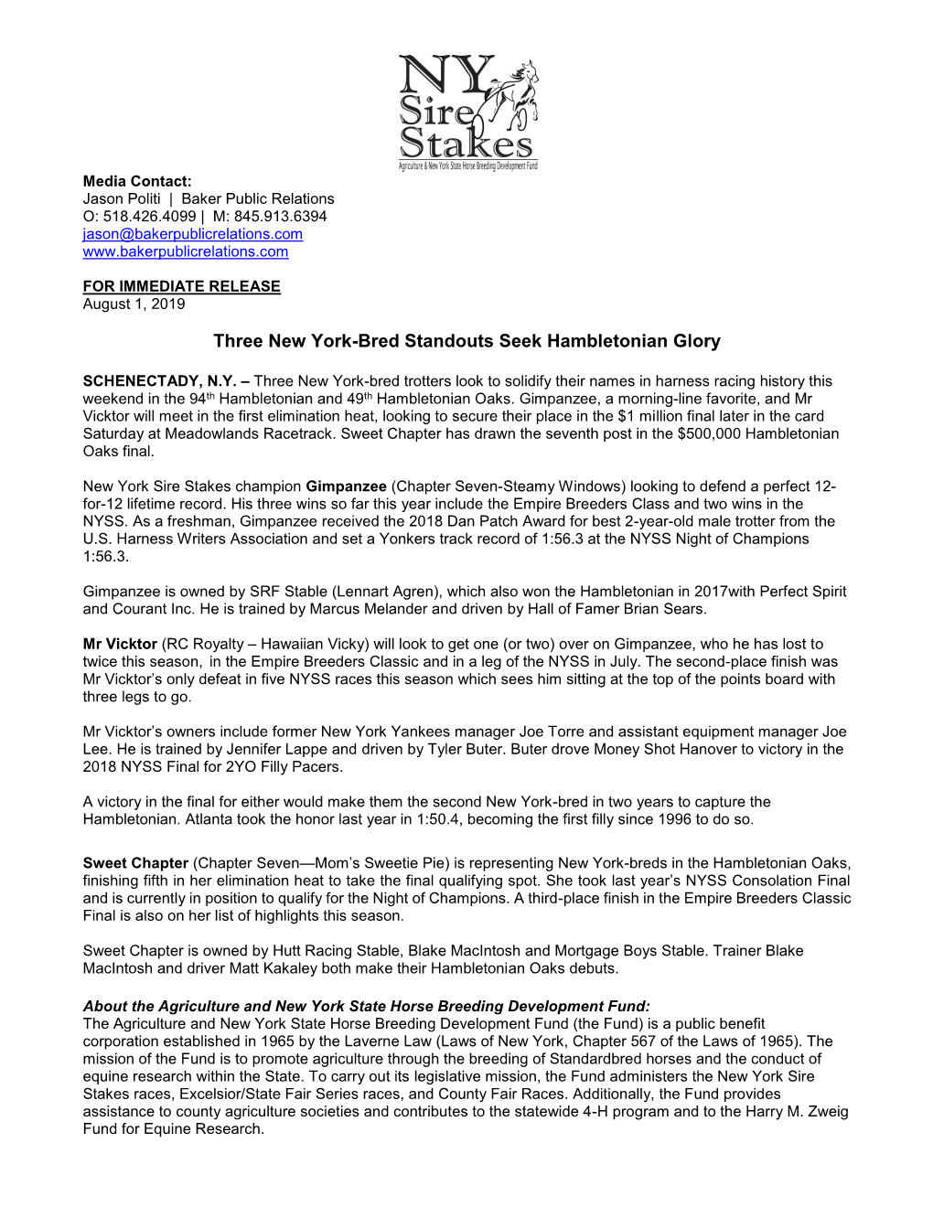 Three New York-Bred Standouts Seek Hambletonian Glory