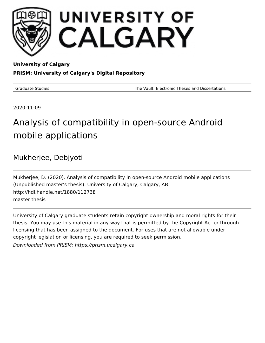 Analysis of Compatibility in Open-Source Android Mobile Applications