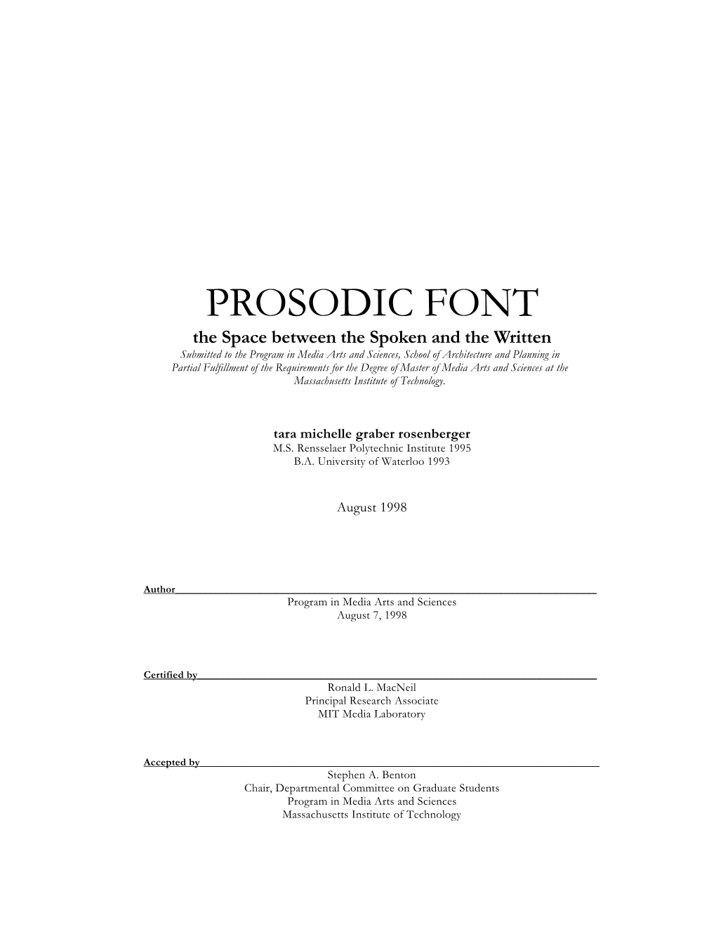 Prosodic Font